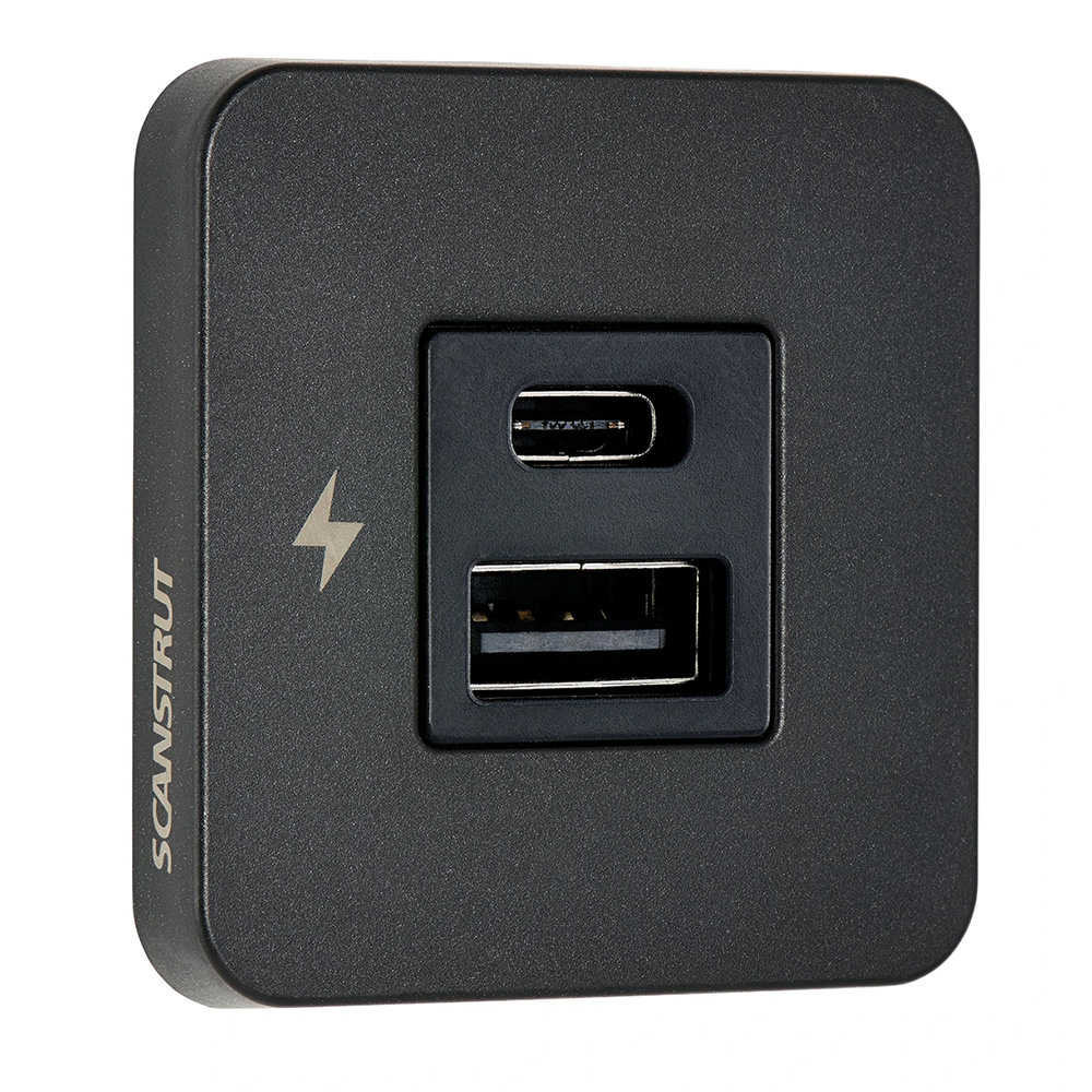 Scanstrut TILE USB-A/USB-C Interior Charging Socket - 12/24V - Black Bezel 1 Scanstrut TILE USB-A/USB-C Interior Charging Socket - 12/24V - Black Bezel