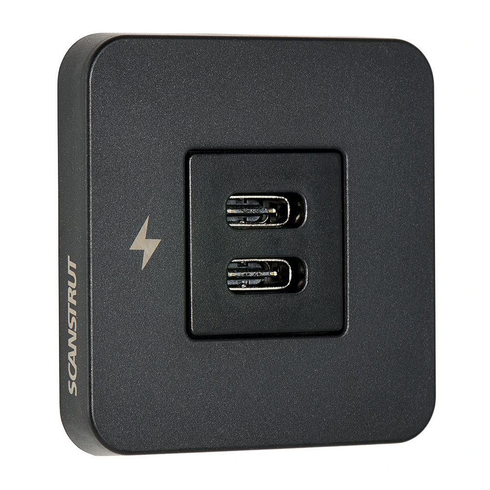Scanstrut TILE USB-C Interior Charging Socket - 12/24V - Black Bezel 1 Scanstrut TILE USB-C Interior Charging Socket - 12/24V - Black Bezel