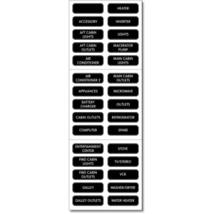 Blue Sea Systems 8031 AC Panel Basic 30 Label Set