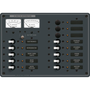 Blue Sea Systems 8068 DC 13 Position Toggle Branch Circuit Breaker Panel - White Switches