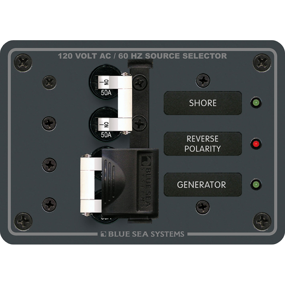 Blue Sea Systems 8061 AC Toggle Source Selector 120V AC - 50AMP 1 Blue Sea Systems 8061 AC Toggle Source Selector 120V AC - 50AMP