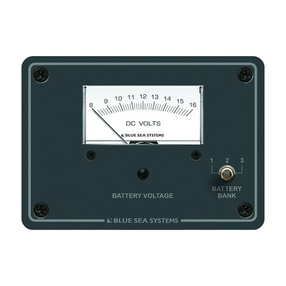 Blue Sea Systems 8015 DC Analog Voltmeter with Panel 1 Blue Sea Systems 8015 DC Analog Voltmeter with Panel
