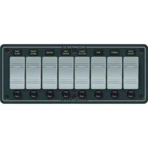 Blue Sea Systems 8261 Waterproof Panel 8 Position - Slate Grey