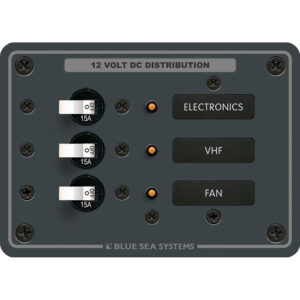 Blue Sea Systems 8025 DC 3 Position Breaker Panel - White Switches