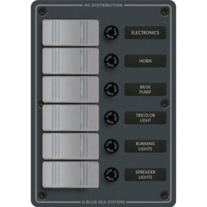 Blue Sea Systems 8053 Slate Grey - 6 Position - Vertical