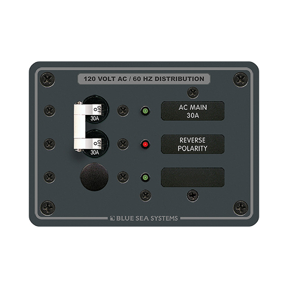 Blue Sea Systems 8029 AC Main +1 Position Breaker Panel - White Switches 1 Blue Sea Systems 8029 AC Main +1 Position Breaker Panel - White Switches
