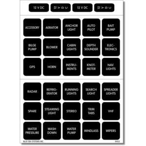 Blue Sea Systems 4215 Square Format Label Set - 30