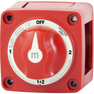 Blue Sea Systems 6007 m-Series (Mini) Battery Switch Selector Four Position Red