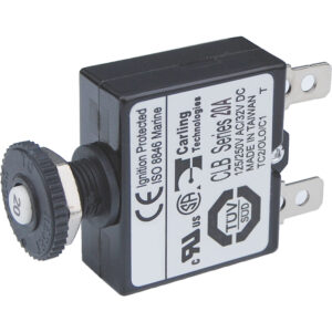 Blue Sea Systems 7057 20A Push Button Thermal with Quick Connect Terminals