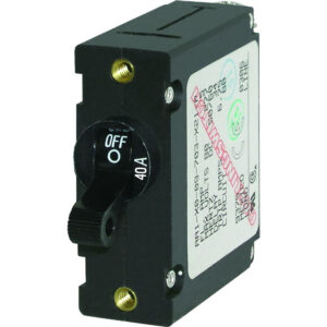 Blue Sea Systems 7224 AC / DC Single Pole Magnetic World Circuit Breaker - 40 Amp