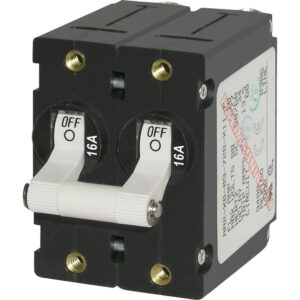 Blue Sea Systems 7294 A-Series Double Pole Toggle - 16A - White