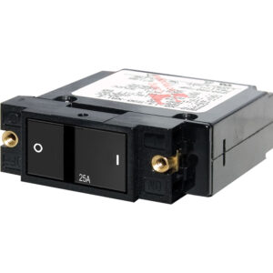 Blue Sea Systems 7405 Single Pole Small Case 2" Flat Rocker Circuit Breaker - 25 Amp