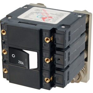 Blue Sea Systems 7477 C - Series Flat Circuit Breaker, Single and Double Pole - 250 Amp