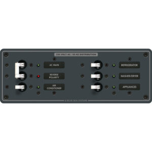 Blue Sea Systems 8199 AC Main + Branch A-Series Toggle Circuit Breaker Panel (230V) - Main + 4 Position