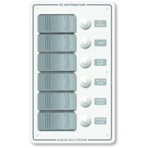 Blue Sea Systems 8273 Water Resistant Panel - 6 Position - White - Vertical