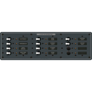 Blue Sea Systems 8375 Panel DC 12 Position Horizontal BL