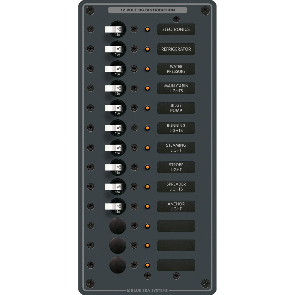 Blue Sea Systems 8376 Panel DC 13 Position Vertical 1 Blue Sea Systems 8376 Panel DC 13 Position Vertical