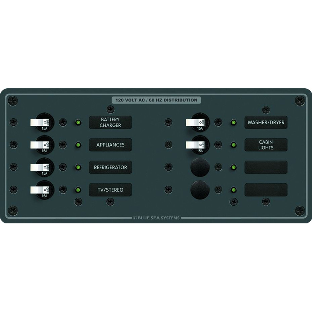 Blue Sea Systems 8411 AC 8 Position 1 Blue Sea Systems 8411 AC 8 Position