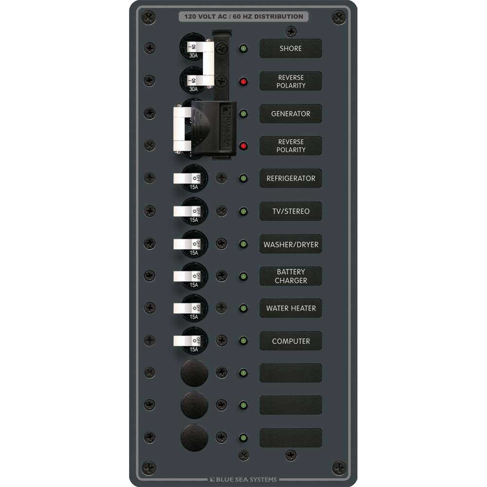 Blue Sea Systems 8466 AC 2 Sources + 9 Positions 1 Blue Sea Systems 8466 AC 2 Sources + 9 Positions