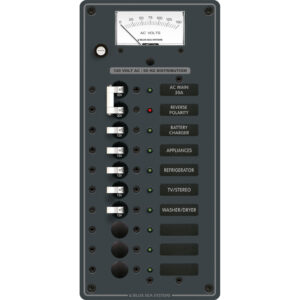 Blue Sea Systems 8488 Breaker Panel - AC Main + 8 Positions - White