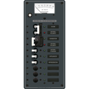 Blue Sea Systems 8489 Breaker Panel - AC 2 Sources + 6 Positions - White