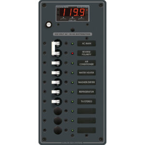 Blue Sea Systems 8506 Breaker Panel - AC Main + 8 Positios (European) - White