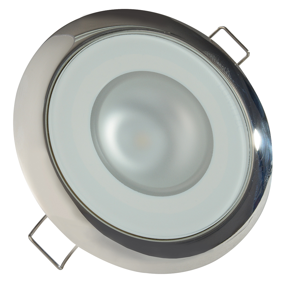 Lumitec Mirage - Flush Mount Down Light - Glass Finish/Polished SS Bezel - 2-Color White/Blue Dimming 1 Lumitec Mirage - Flush Mount Down Light - Glass Finish/Polished SS Bezel - 2-Color White/Blue Dimming