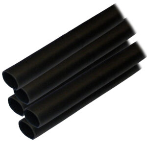 Ancor Adhesive Lined Heat Shrink Tubing (ALT) - 1/2" x 12" - 5 - Pack - Black