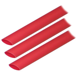 Ancor Adhesive Lined Heat Shrink Tubing (ALT) - 1/2" x 3" - 3 - Pack - Red