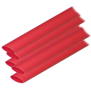 Ancor Adhesive Lined Heat Shrink Tubing (ALT) - 1/2" x 12" - 5 - Pack - Red