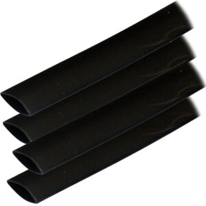 Ancor Adhesive Lined Heat Shrink Tubing (ALT) - 3/4" x 12" - 4 - Pack - Black