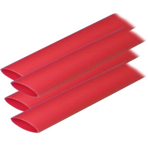 Ancor Adhesive Lined Heat Shrink Tubing (ALT) - 3/4" x 12" - 4 - Pack - Red