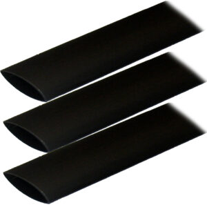 Ancor Adhesive Lined Heat Shrink Tubing (ALT) - 1" x 3" - 3 - Pack - Black