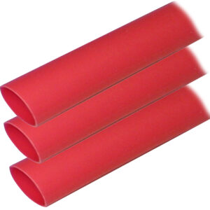 Ancor Adhesive Lined Heat Shrink Tubing (ALT) - 1" x 12" - 3 - Pack - Red