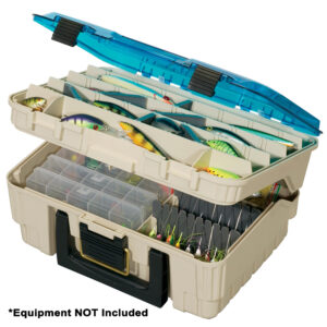 Plano Two-Tier Magnum Tackle Storage Satchel - Beige/Blue