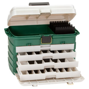 Plano 4-Drawer Fishing Tackle Box - Green Metallic/Silver