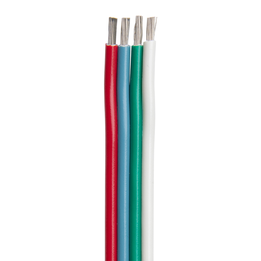 Ancor Flat Ribbon Bonded RGB Cable 16/4 AWG - Red, Light Blue, Green & White - 100' 1 Ancor Flat Ribbon Bonded RGB Cable 16/4 AWG - Red, Light Blue, Green & White - 100'