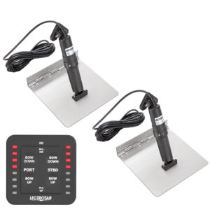 Lectrotab XKA Stainless Steel Trim Tab Kit with One-Touch Control, 9 x 12