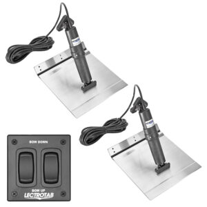 Lectrotab XKA Stainless Steel Trim Tab Kit with Rocker Switch, 9 x 18