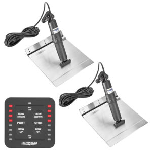 Lectrotab XKA Stainless Steel Trim Tab Kit with One-Touch Control, 9 x 24