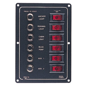 Sea-Dog Aluminum Circuit Breaker Panel - 6 Circuit product image