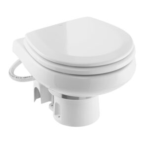 Dometic™ MasterFlush 7260 White Electric Macerating Toilet w/Orbit Base - Raw Water - 12V product image