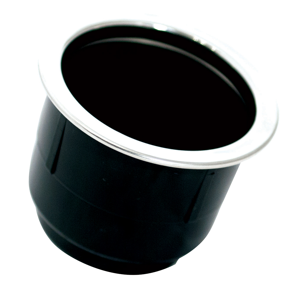 Tigress Black Plastic Cup Holder Insert w/SS Ring On Top 1 Tigress Black Plastic Cup Holder Insert w/SS Ring On Top product image