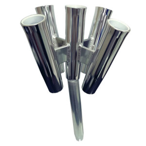 Tigress Five Rod Cluster - Bent Butt - Polished Aluminum product image