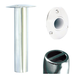Tigress Oval Head SS Gunnel Mount Rod Holder - 0° - 9" product image
