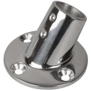 Sea-Dog Rail Base Fitting 2-3/4" Round Base 60° 316 Stainless Steel - 1" OD product image