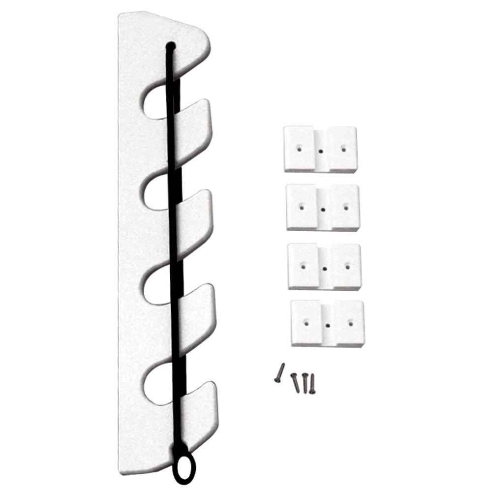 TACO 4-Rod Poly Bungee Rod Holder Rack - White 1 TACO 4-Rod Poly Bungee Rod Holder Rack - White product image