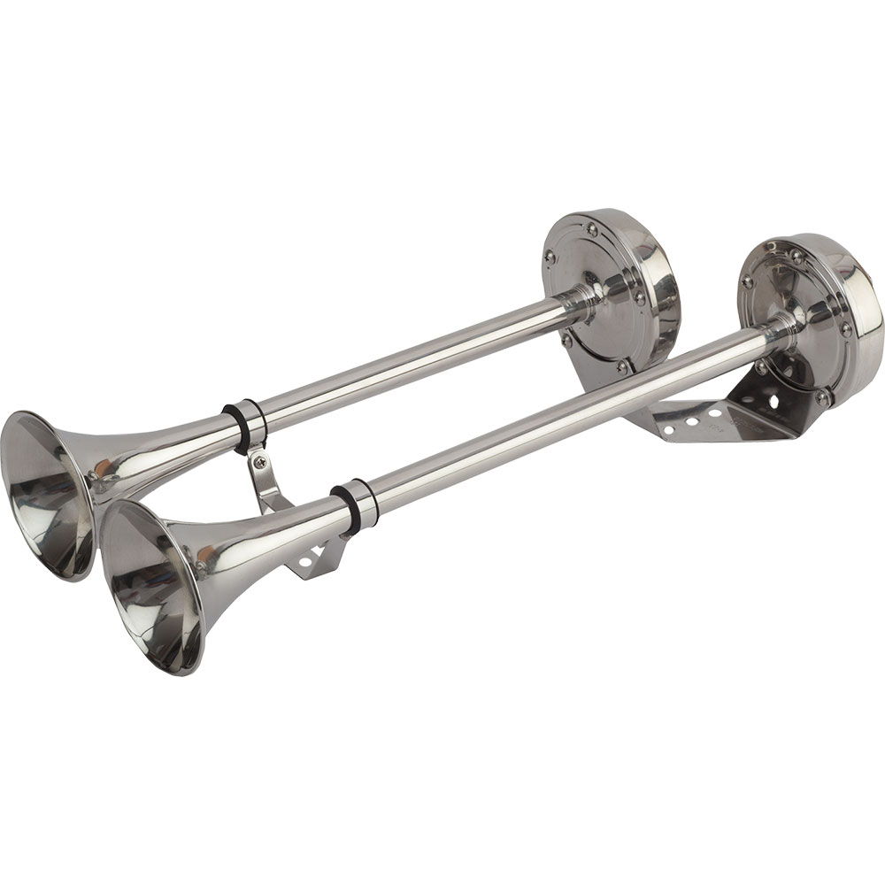 Sea-Dog MaxBlast Stainless Steel Trumpet 12V Horn - Dual 1 Sea-Dog MaxBlast Stainless Steel Trumpet 12V Horn - Dual product image