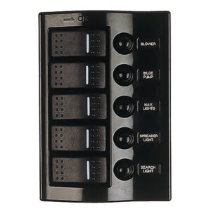 Sea-Dog Nylon Circuit Breaker Panel - 5 Circuit - Wave Style product image