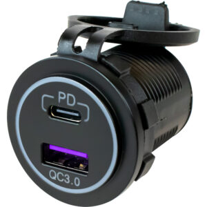 Sea-Dog USB 3.0 & USB-C Power Socket w/Out Light product image
